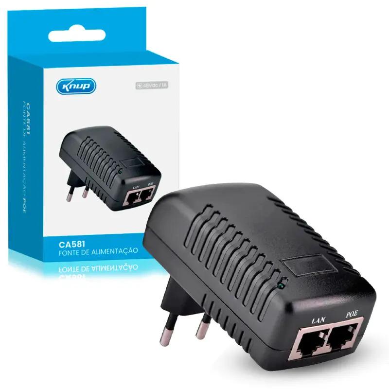 FONTE DE ALIMENTAÇÃO POE 48W 1A BIVOLT KNUP KP-CA581